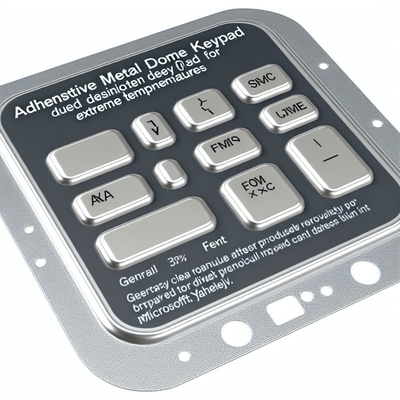 3M or Nitto Adhesive Metal Dome Keypad for Extreme Temperatures