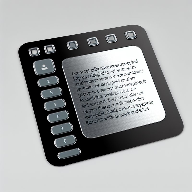 3M or Nitto Adhesive Metal Dome Keypad for Extreme Temperatures
