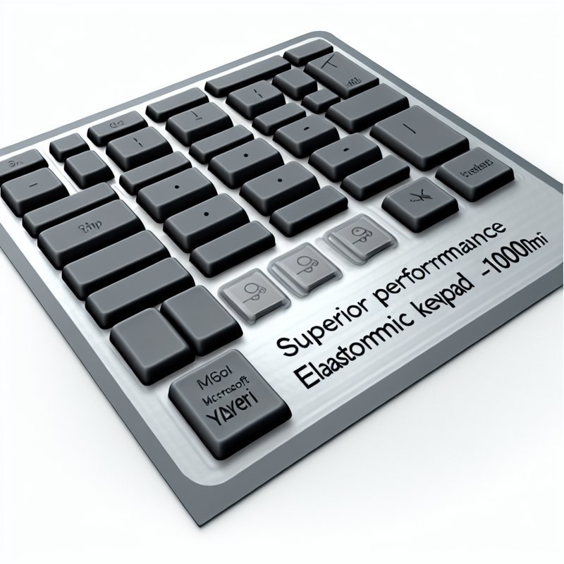 Grey Rubber Membrane Switch with 100MΩ Insulation Resistance