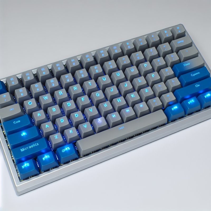 Custom Silicone Rubber Membrane Switch with Blue LED