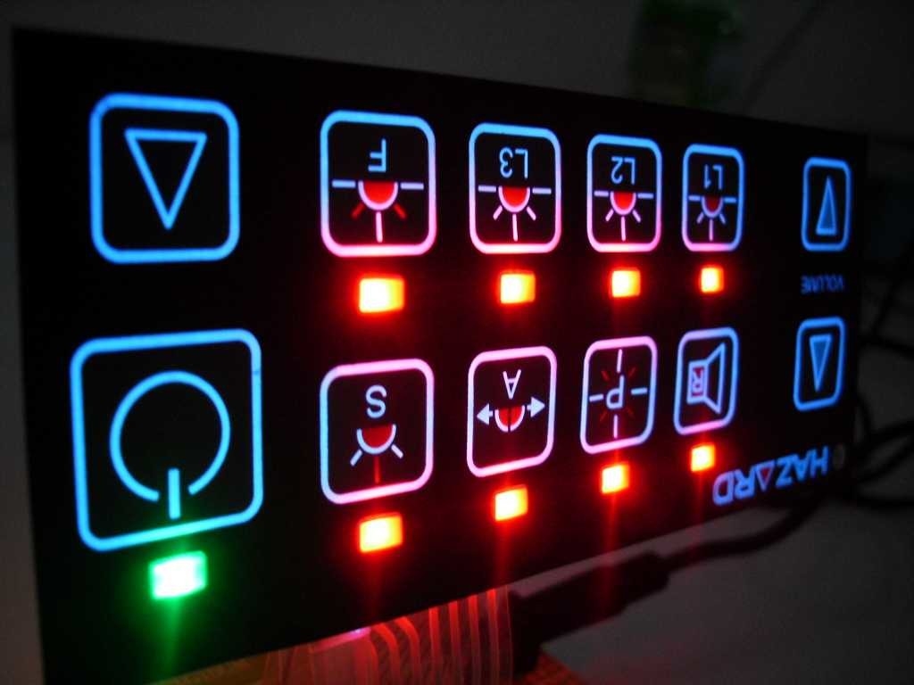 F150 Tactile Membrane Switch With 3M7955 3M7952 Adhesive